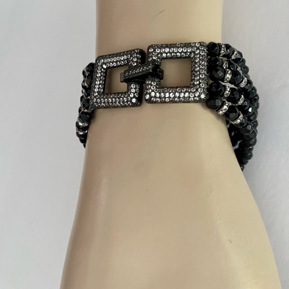 Black onyx 4mm beads bracelet handmade